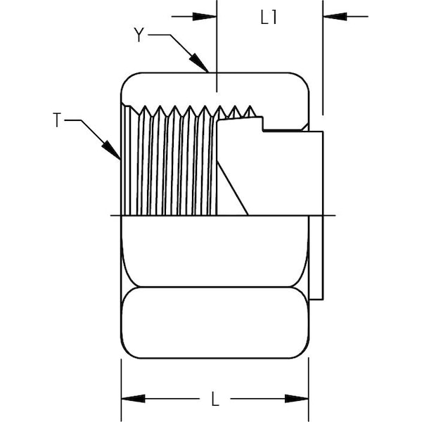 Flat Face O-Ring Cap Assembly Insert & Nut